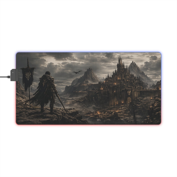 LED Gaming Mouse Pad — Dark Fantasy Castle RGB Desk Mat