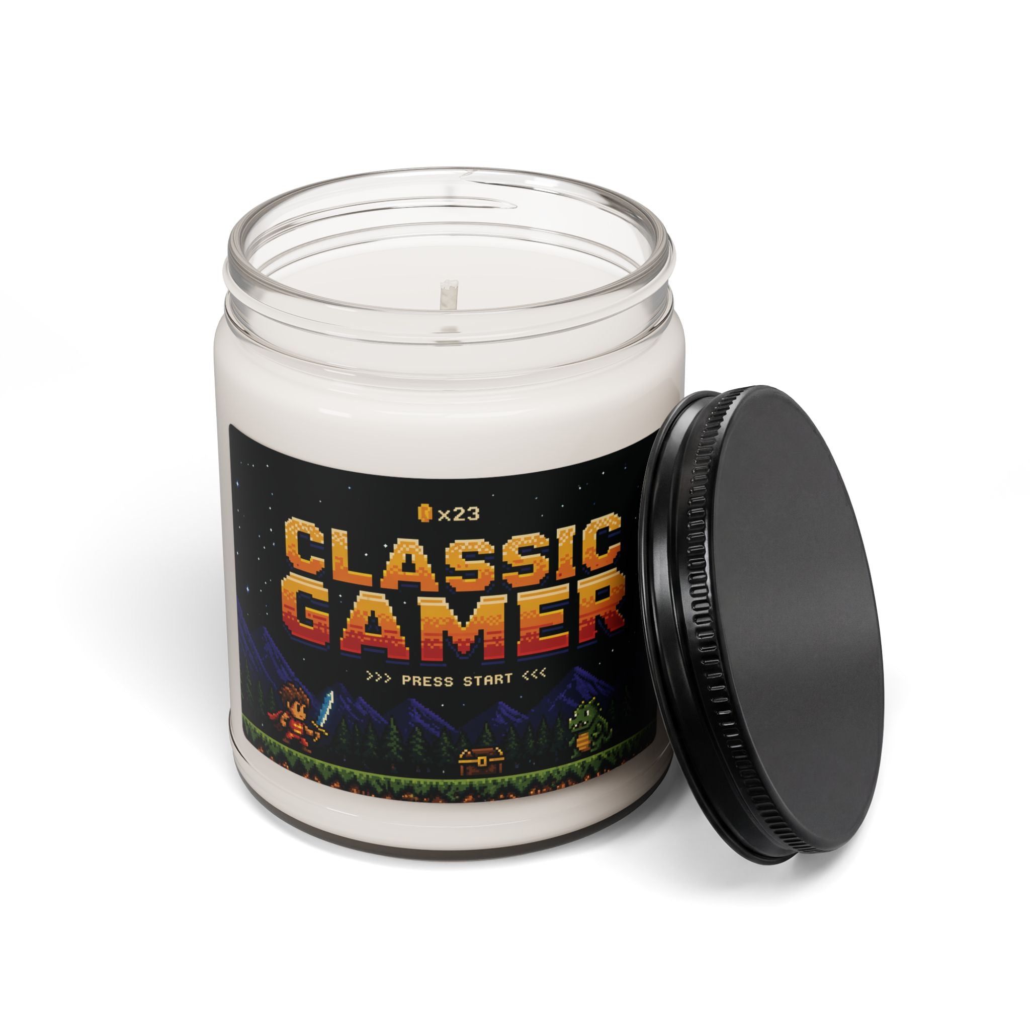 Classic Gamer Soy Candle — Retro Video Game Scented Candle (9oz)