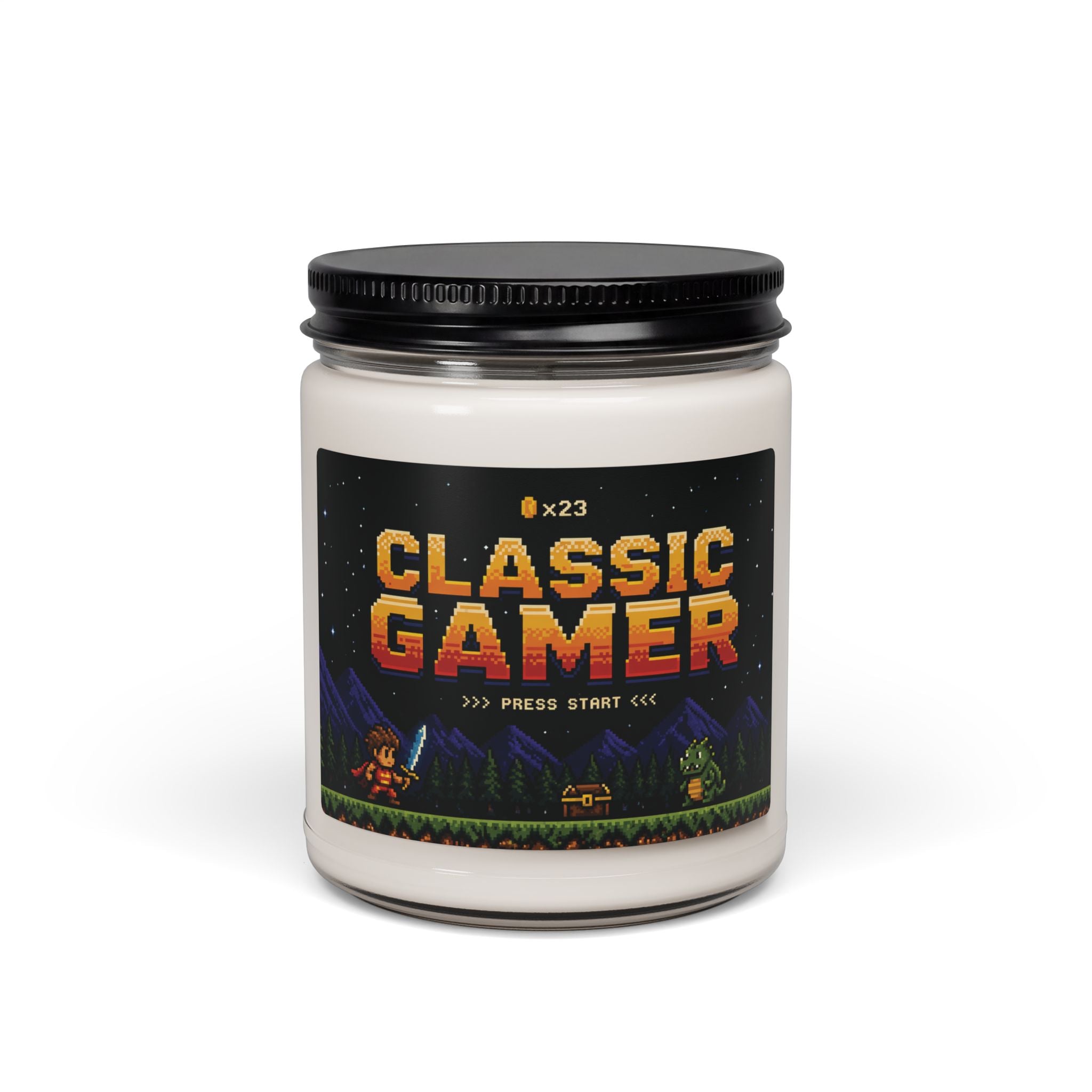 Classic Gamer Soy Candle — Retro Video Game Scented Candle (9oz)