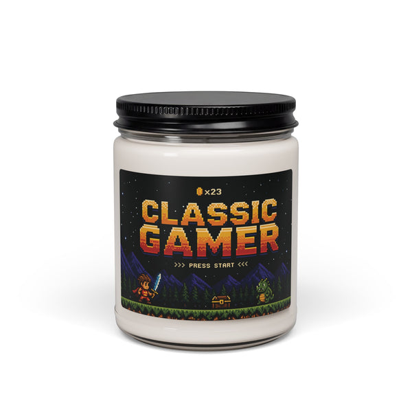 Classic Gamer Soy Candle — Retro Video Game Scented Candle (9oz)